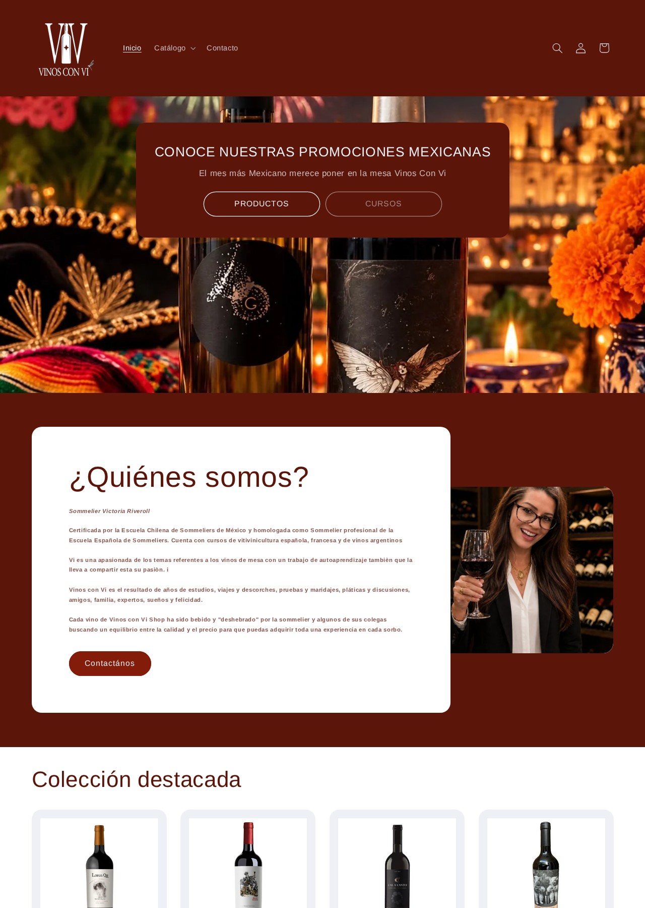 Vista previa del sitio Vinos Con Vi